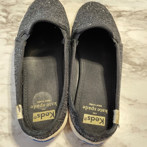 KEDS FOR KATE SPADE New York Black Glitter Double Decker Slip-on Sneaker - Picture 9 of 10